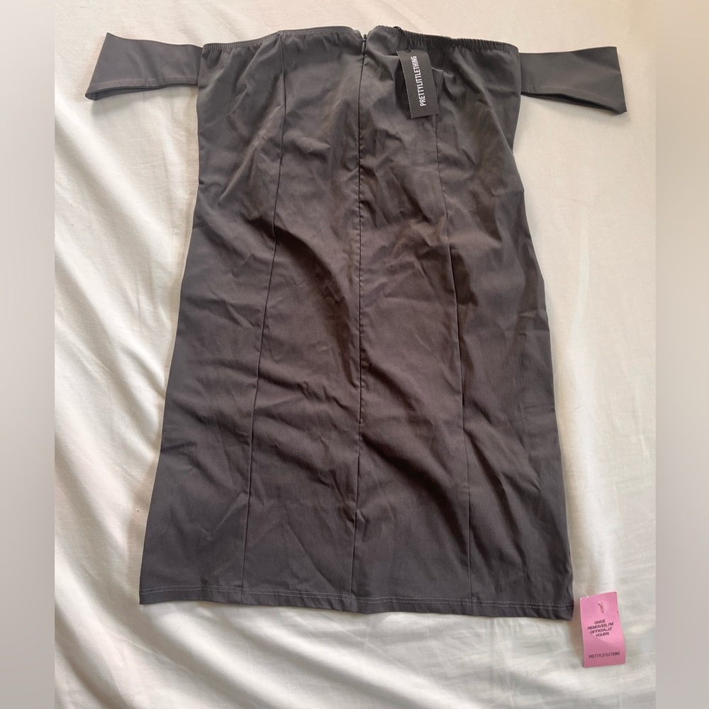 PrettyLittleThing Charcoal bodycon Dress